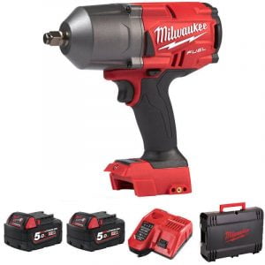 MILWAUKEE M18FHIWF12-502X M18 FUEL HIGH-TORQUE 1/2" IMPACT WRENCH WITH FRICTION RING