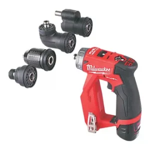 MILWAUKEE M12FDDXKIT-202X 12V 2 X 2.0AH LI-ION REDLITHIUM BRUSHLESS CORDLESS 4 IN 1 DRILL DRIVER