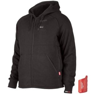 MILWAUKEE M12 HHBL4-0 (XXL) M12 2XL BLACK HEATED HOODIE - UNIT ONLY