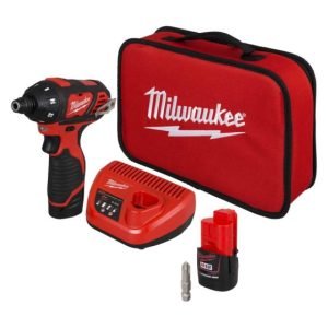 MILWAUKEE M12 SET1D-152B 12V SUB COMPACT SINGLE SPEED SCREWDRIVER INC 2X 1.5AH BATTS