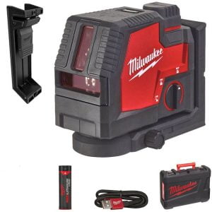 MILWAUKEE L4CLL-301C 4V RED LITHIUM USB CROSS LINE LASER