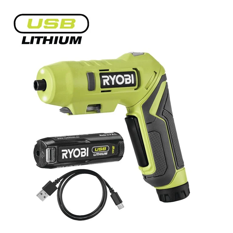 RYOBI 4V Cordless Pivoting Screwdriver (1x 4V 2.0Ah) RSDP4-120G