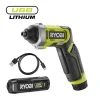 RYOBI 4V Cordless Screwdriver (1x 4V 2.0Ah) RSD4-120T