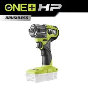 RYOBI18V ONE+ HP Cordless Brushless Compact ½″ Impact Wrench (Bare Tool) RIW18C-0