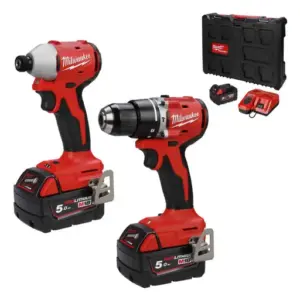 Milwaukee M18BLPP2D3-503P 18V Brushless Twin Pack with 3 x 5.0Ah Batteries