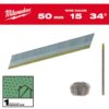 Milwaukee 50mm 15 Gauge Galvanised Brad Nails 4932492577