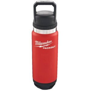 Milwaukee 710ml PackOut Red Insulated Bottle with Chug Lid