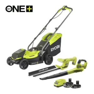 RYOBI 18V ONE+ Cordless 3-piece Garden Set (1 x 2.0Ah & 1 x 5.0Ah)