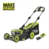 RYOBI MAX POWER Cordless Brushless 46cm Lawnmower with Self Propel (1 x 5.0Ah)