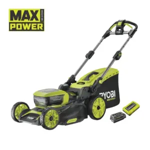 RYOBI MAX POWER Cordless Brushless 46cm Lawnmower with Self Propel (1 x 5.0Ah)
