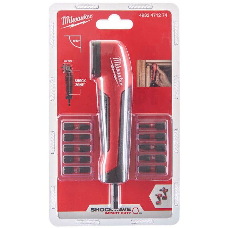 Milwaukee 11 Piece ShockWave Right Angle Attachment 4932471274