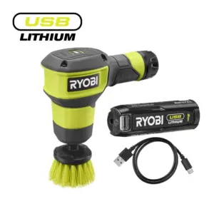RYOBI 4V USB Lithium™ Cordless Scrubber (1x 4V 2.0Ah) RSCR4-120G