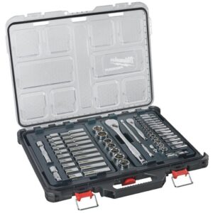 Milwaukee 63 Piece 1/4" & 1/2" Ratchet & Socket PackOut Set 4932493661